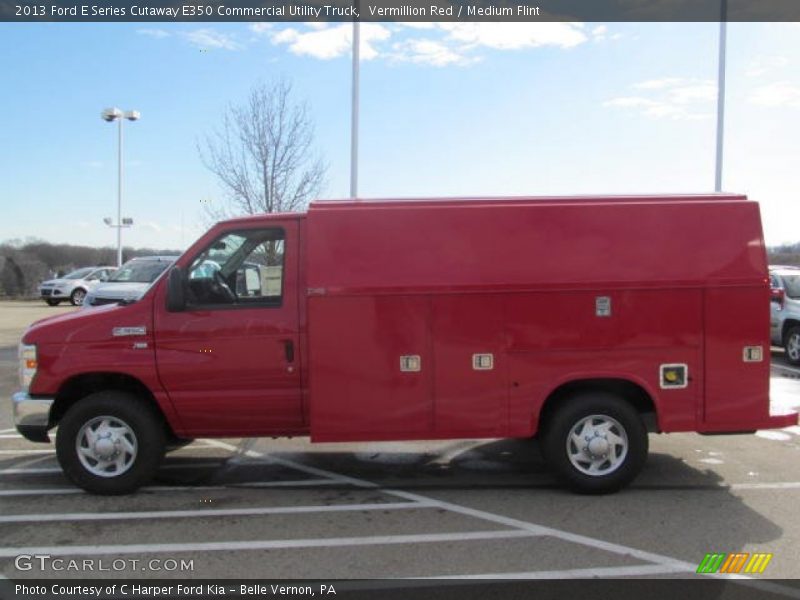 Vermillion Red / Medium Flint 2013 Ford E Series Cutaway E350 Commercial Utility Truck