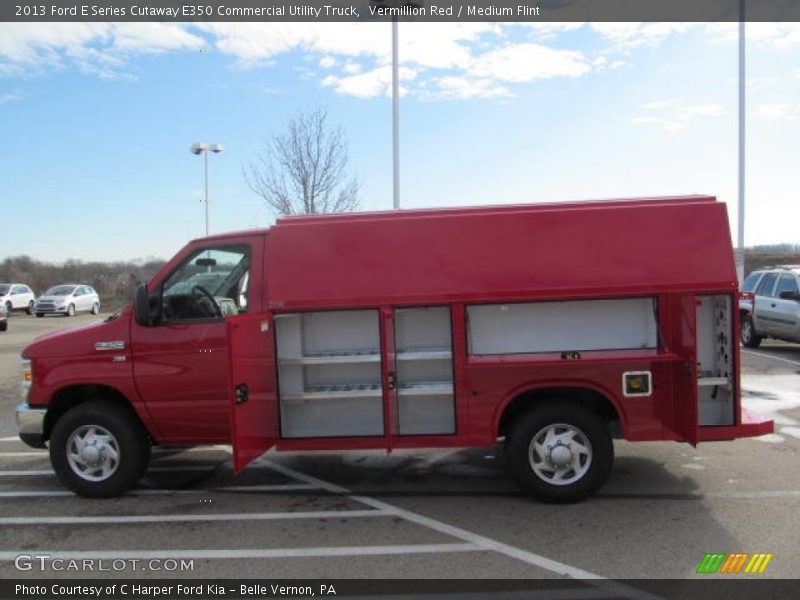 Vermillion Red / Medium Flint 2013 Ford E Series Cutaway E350 Commercial Utility Truck