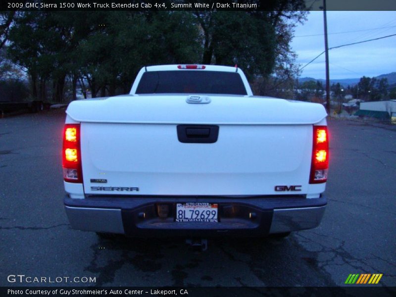 Summit White / Dark Titanium 2009 GMC Sierra 1500 Work Truck Extended Cab 4x4