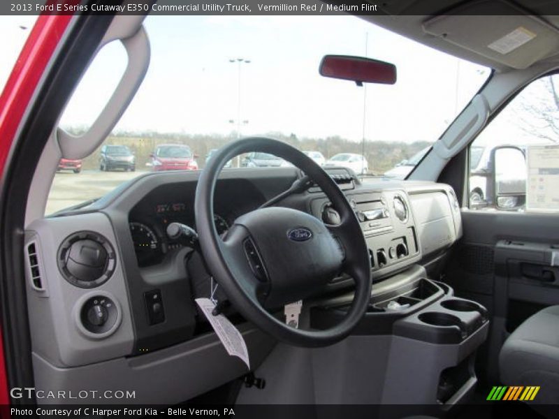 Vermillion Red / Medium Flint 2013 Ford E Series Cutaway E350 Commercial Utility Truck