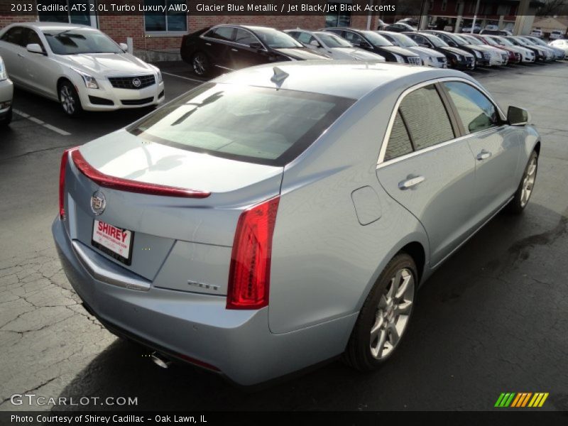 Glacier Blue Metallic / Jet Black/Jet Black Accents 2013 Cadillac ATS 2.0L Turbo Luxury AWD