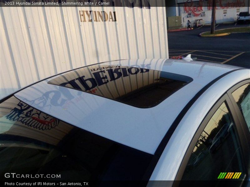 Shimmering White / Camel 2013 Hyundai Sonata Limited