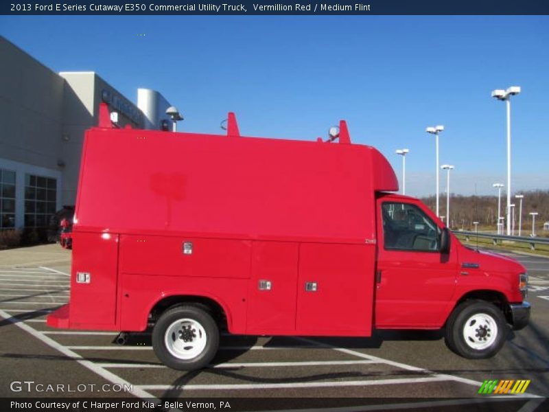  2013 E Series Cutaway E350 Commercial Utility Truck Vermillion Red