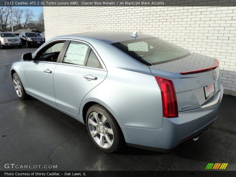 Glacier Blue Metallic / Jet Black/Jet Black Accents 2013 Cadillac ATS 2.0L Turbo Luxury AWD