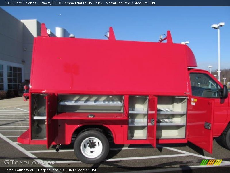 2013 E Series Cutaway E350 Commercial Utility Truck Vermillion Red