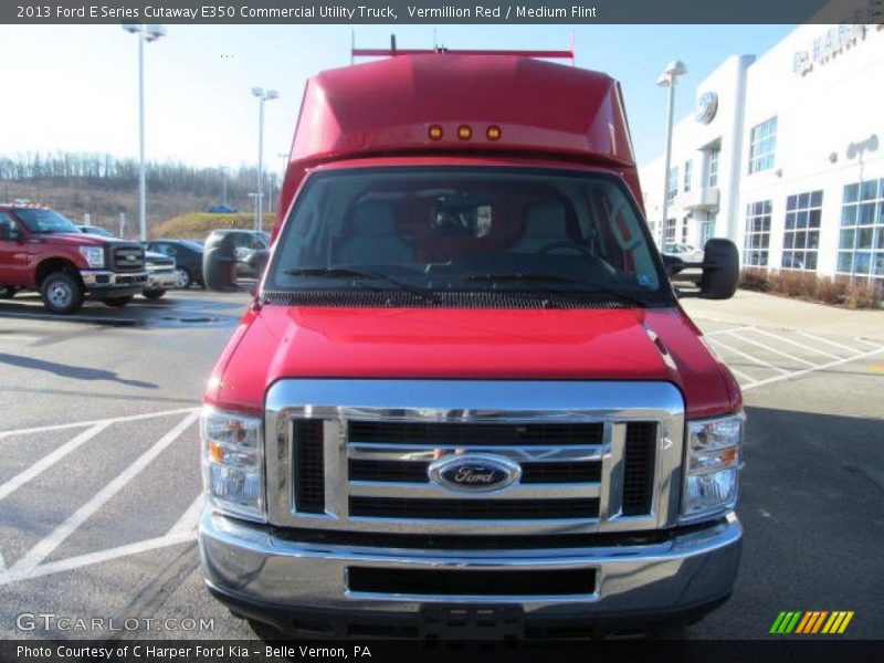 Vermillion Red / Medium Flint 2013 Ford E Series Cutaway E350 Commercial Utility Truck