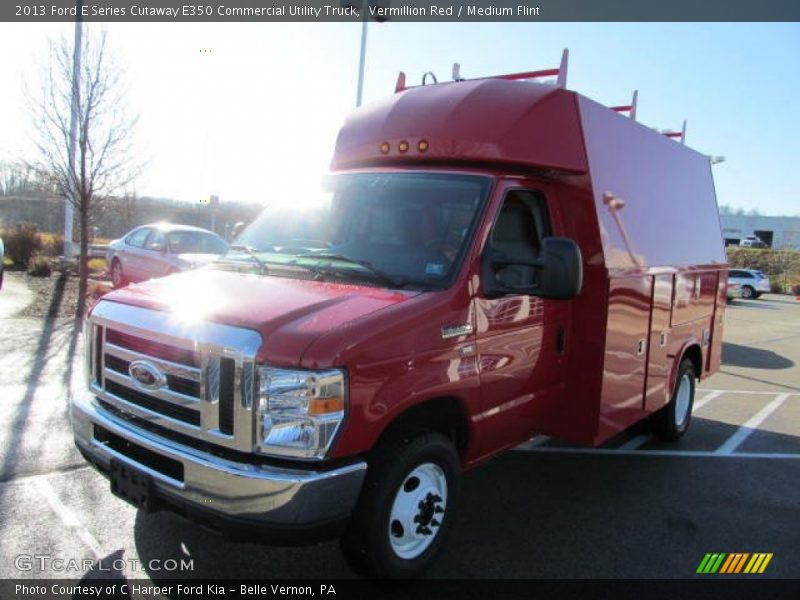 Vermillion Red / Medium Flint 2013 Ford E Series Cutaway E350 Commercial Utility Truck