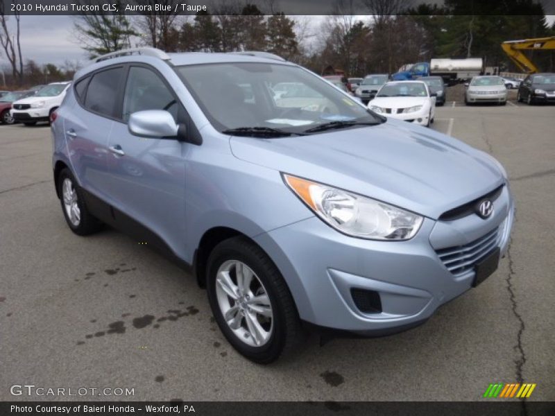 Aurora Blue / Taupe 2010 Hyundai Tucson GLS