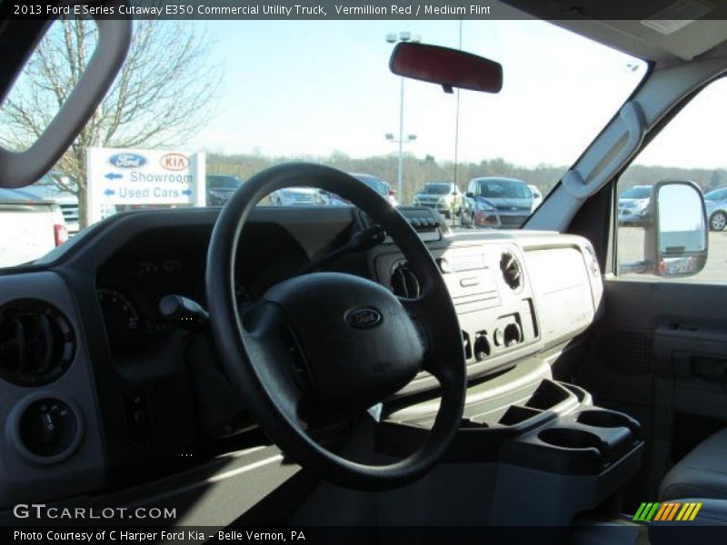 Vermillion Red / Medium Flint 2013 Ford E Series Cutaway E350 Commercial Utility Truck