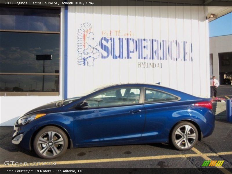 Atlantic Blue / Gray 2013 Hyundai Elantra Coupe SE