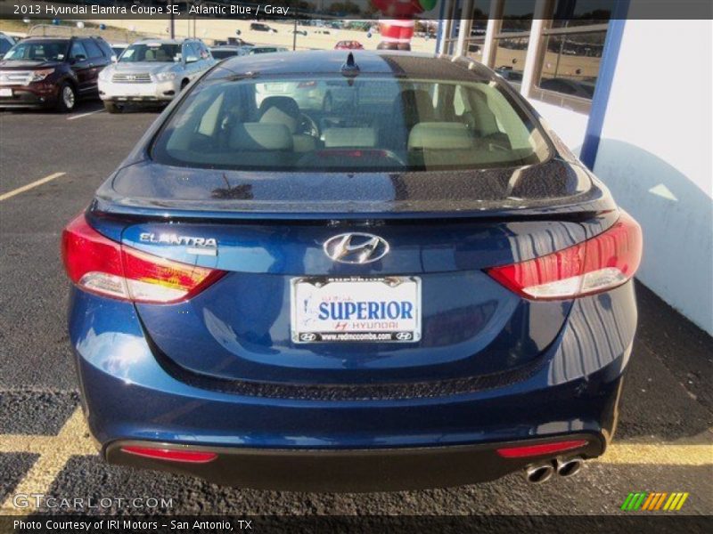 Atlantic Blue / Gray 2013 Hyundai Elantra Coupe SE