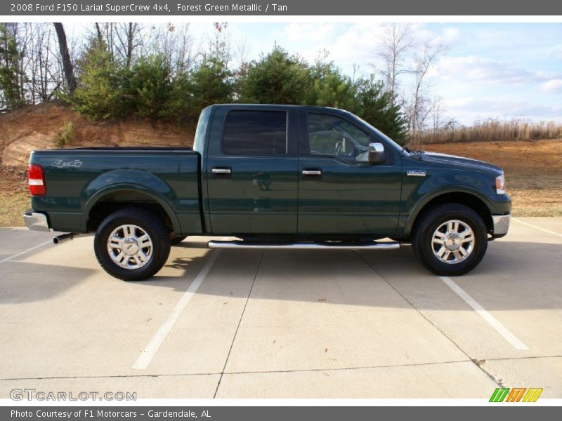 Forest Green Metallic / Tan 2008 Ford F150 Lariat SuperCrew 4x4