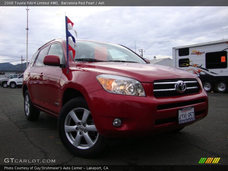 Barcelona Red Pearl / Ash 2008 Toyota RAV4 Limited 4WD