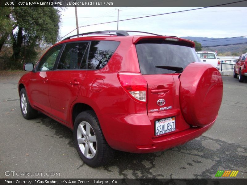 Barcelona Red Pearl / Ash 2008 Toyota RAV4 Limited 4WD