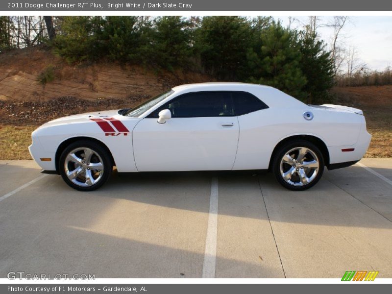 Bright White / Dark Slate Gray 2011 Dodge Challenger R/T Plus