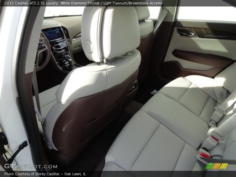 White Diamond Tricoat / Light Platinum/Brownstone Accents 2013 Cadillac ATS 2.5L Luxury