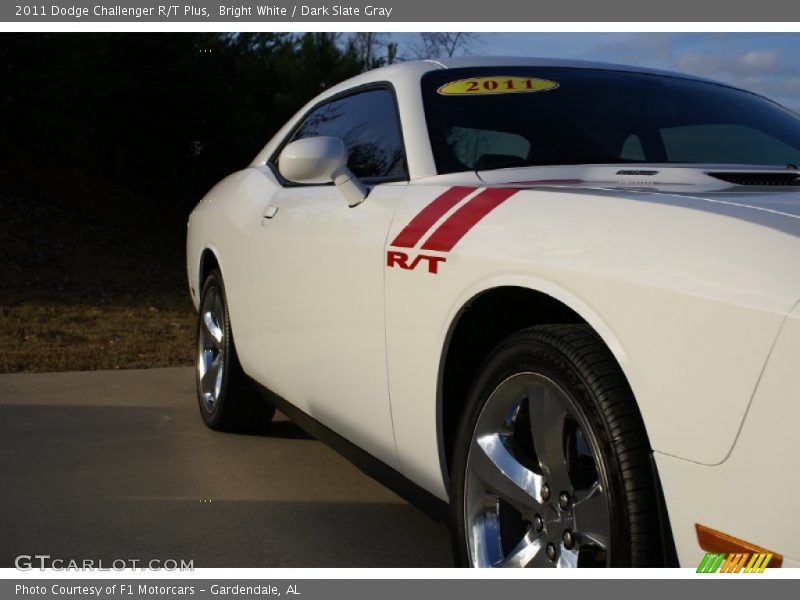 Bright White / Dark Slate Gray 2011 Dodge Challenger R/T Plus