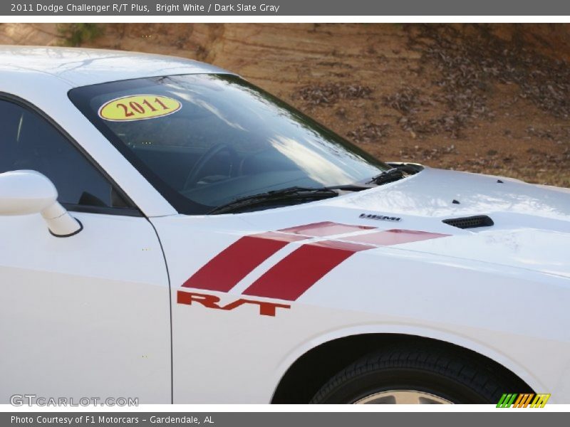 Bright White / Dark Slate Gray 2011 Dodge Challenger R/T Plus