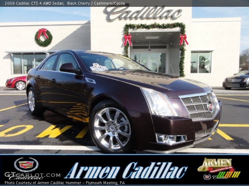Black Cherry / Cashmere/Cocoa 2009 Cadillac CTS 4 AWD Sedan