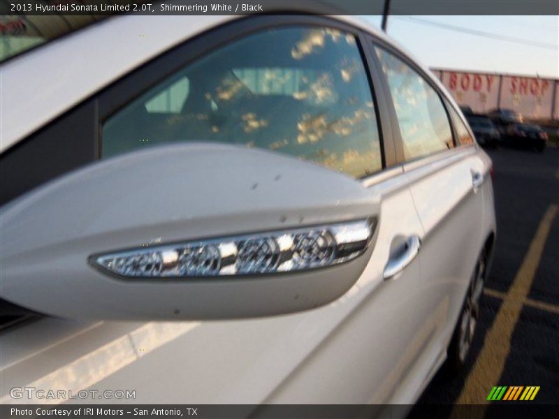 Shimmering White / Black 2013 Hyundai Sonata Limited 2.0T