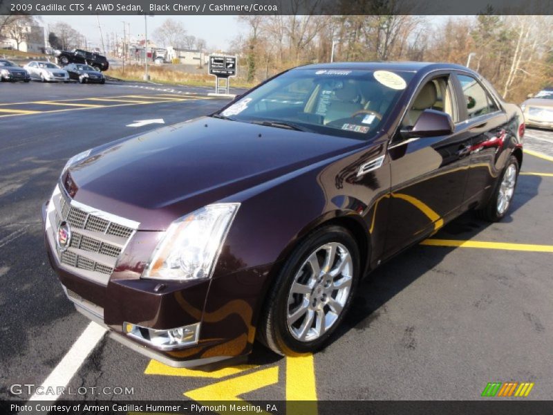 Black Cherry / Cashmere/Cocoa 2009 Cadillac CTS 4 AWD Sedan