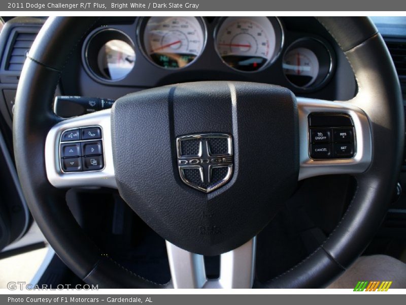 Bright White / Dark Slate Gray 2011 Dodge Challenger R/T Plus