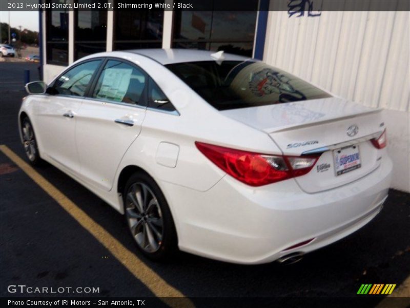 Shimmering White / Black 2013 Hyundai Sonata Limited 2.0T