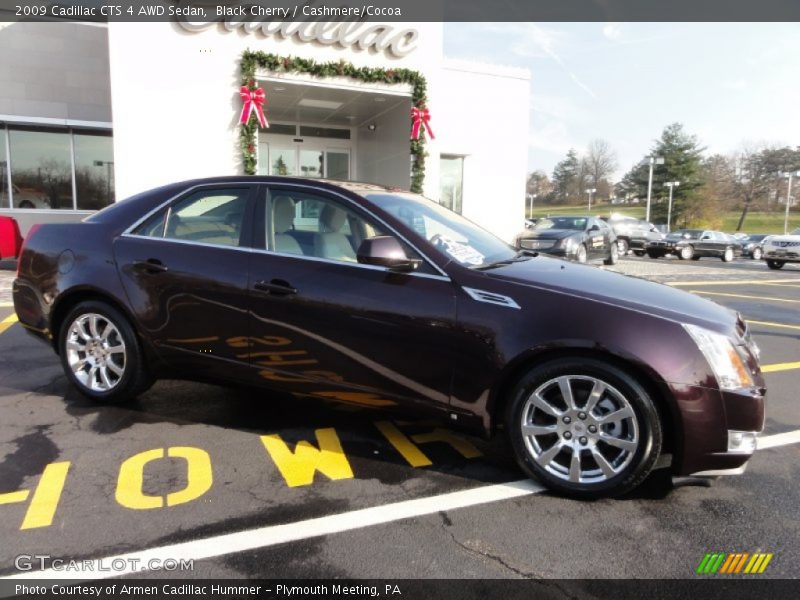 Black Cherry / Cashmere/Cocoa 2009 Cadillac CTS 4 AWD Sedan