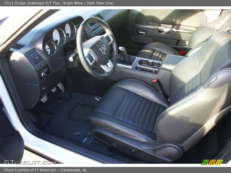 Bright White / Dark Slate Gray 2011 Dodge Challenger R/T Plus