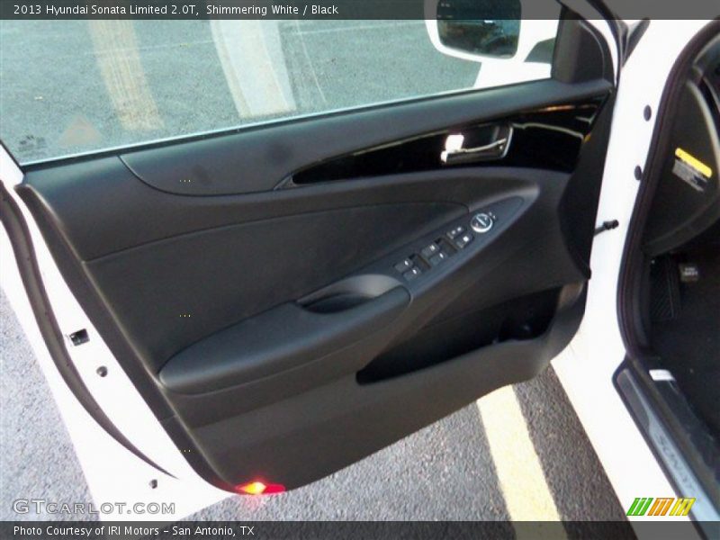 Shimmering White / Black 2013 Hyundai Sonata Limited 2.0T