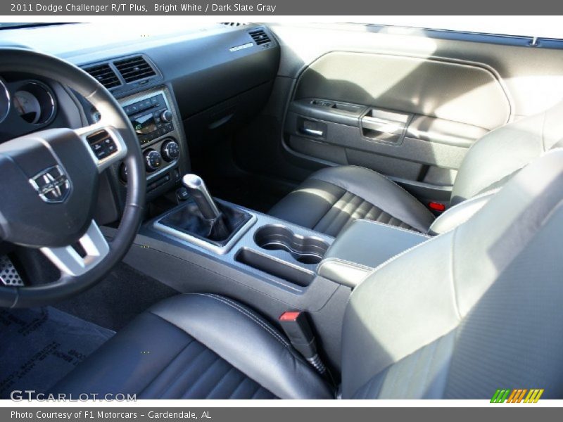Bright White / Dark Slate Gray 2011 Dodge Challenger R/T Plus