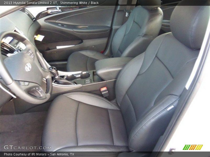 Shimmering White / Black 2013 Hyundai Sonata Limited 2.0T