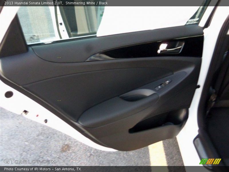 Shimmering White / Black 2013 Hyundai Sonata Limited 2.0T