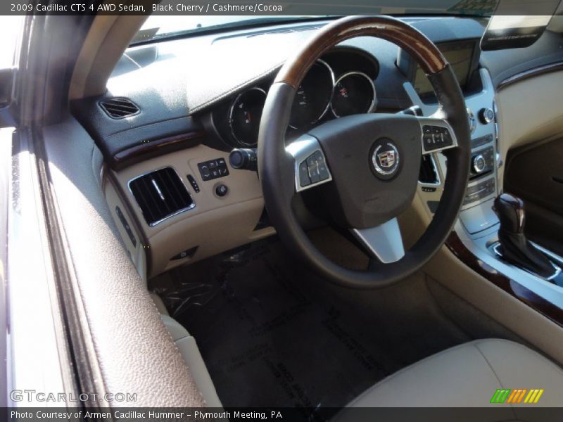 Black Cherry / Cashmere/Cocoa 2009 Cadillac CTS 4 AWD Sedan