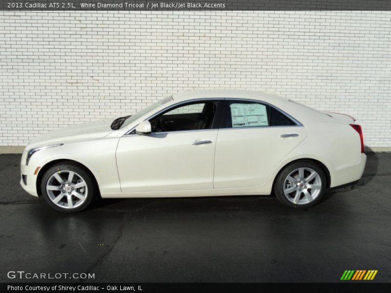 White Diamond Tricoat / Jet Black/Jet Black Accents 2013 Cadillac ATS 2.5L