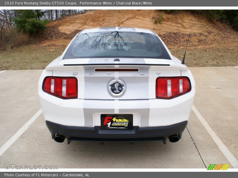 Performance White / Charcoal Black/White 2010 Ford Mustang Shelby GT500 Coupe