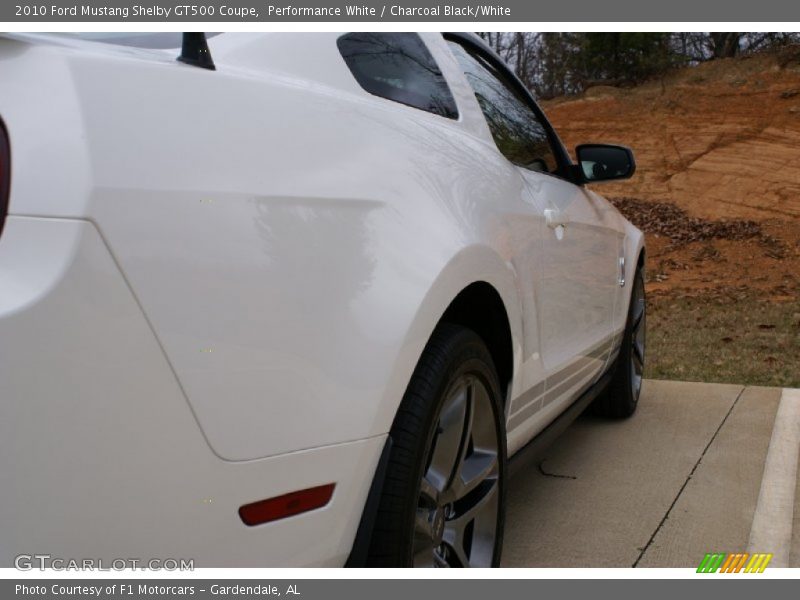 Performance White / Charcoal Black/White 2010 Ford Mustang Shelby GT500 Coupe