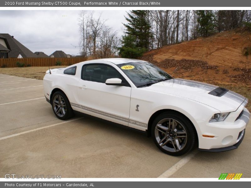 Performance White / Charcoal Black/White 2010 Ford Mustang Shelby GT500 Coupe