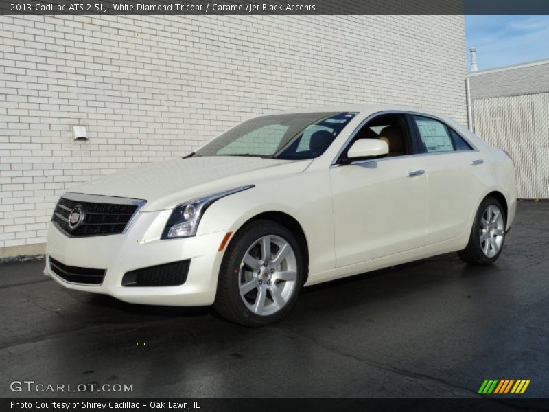 White Diamond Tricoat / Caramel/Jet Black Accents 2013 Cadillac ATS 2.5L
