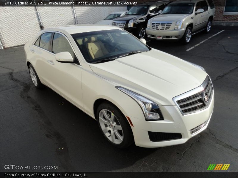 White Diamond Tricoat / Caramel/Jet Black Accents 2013 Cadillac ATS 2.5L