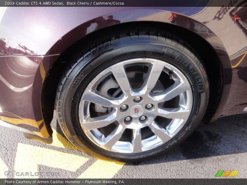 Black Cherry / Cashmere/Cocoa 2009 Cadillac CTS 4 AWD Sedan