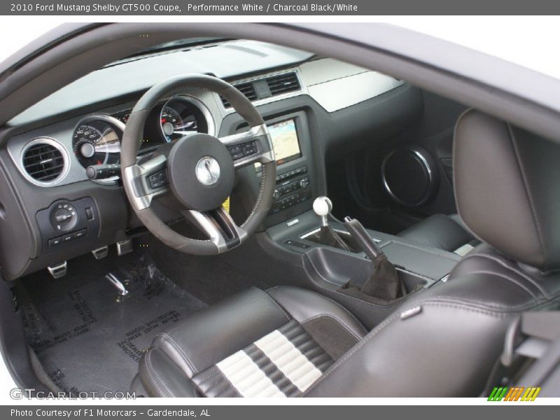 Performance White / Charcoal Black/White 2010 Ford Mustang Shelby GT500 Coupe