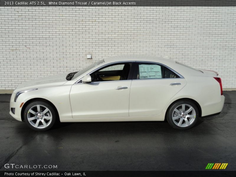 White Diamond Tricoat / Caramel/Jet Black Accents 2013 Cadillac ATS 2.5L