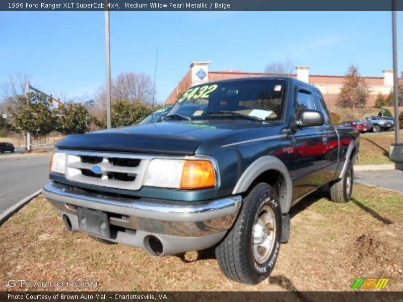 Medium Willow Pearl Metallic / Beige 1996 Ford Ranger XLT SuperCab 4x4