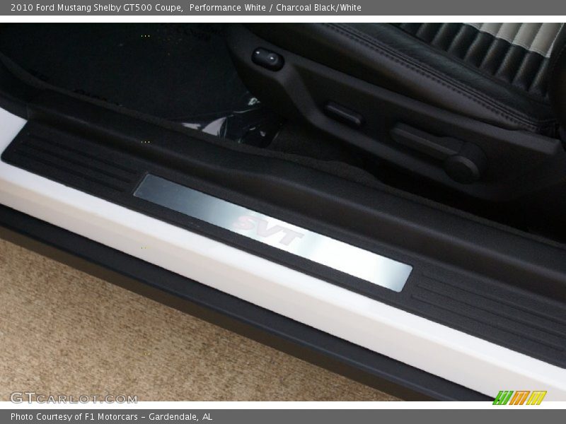 Performance White / Charcoal Black/White 2010 Ford Mustang Shelby GT500 Coupe