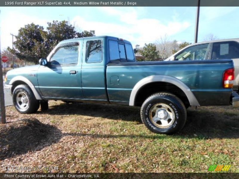 Medium Willow Pearl Metallic / Beige 1996 Ford Ranger XLT SuperCab 4x4