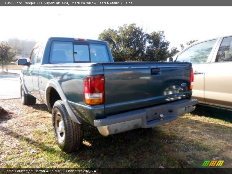 Medium Willow Pearl Metallic / Beige 1996 Ford Ranger XLT SuperCab 4x4