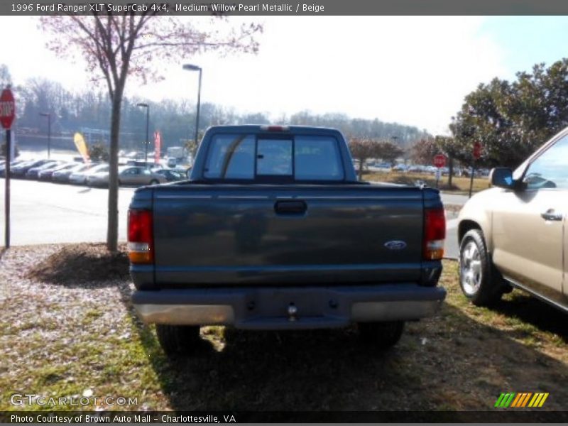 Medium Willow Pearl Metallic / Beige 1996 Ford Ranger XLT SuperCab 4x4