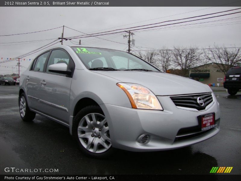 Brilliant Silver Metallic / Charcoal 2012 Nissan Sentra 2.0 S