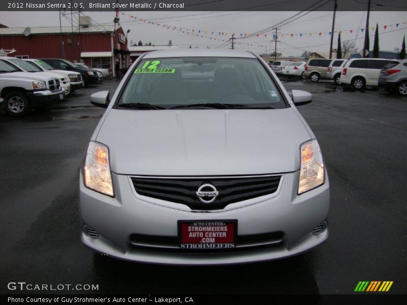 Brilliant Silver Metallic / Charcoal 2012 Nissan Sentra 2.0 S